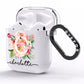 Personalised Floral AirPods Clear Case Side Image