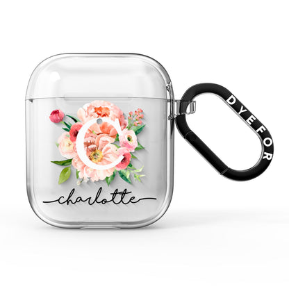 Personalised Floral AirPods Clear Case