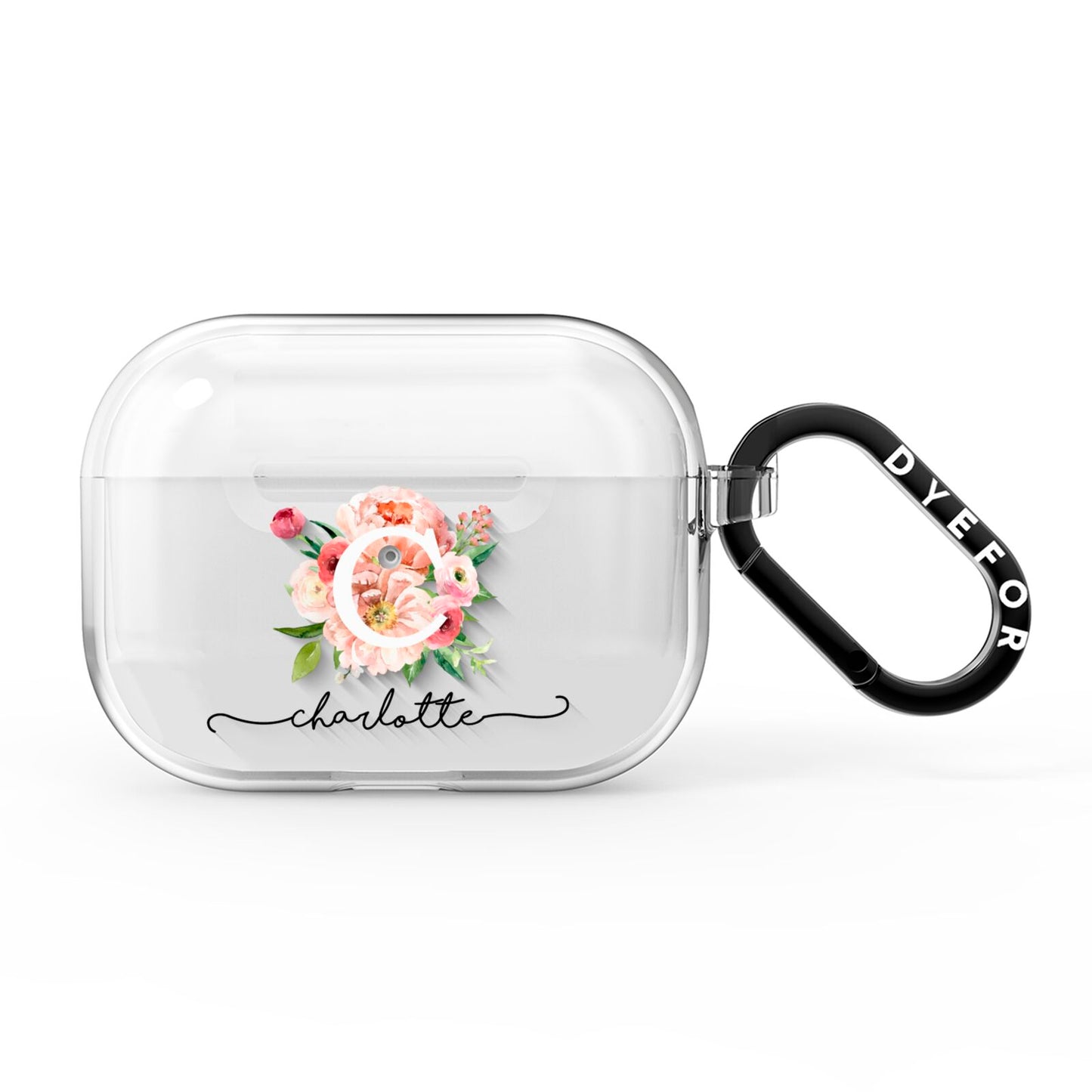 Personalised Floral AirPods Pro Clear Case