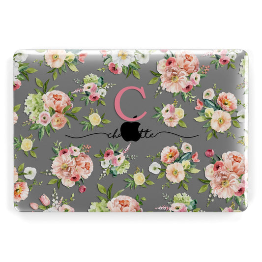 Personalised Floral Apple MacBook Case