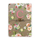 Personalised Floral Apple iPad Gold Case