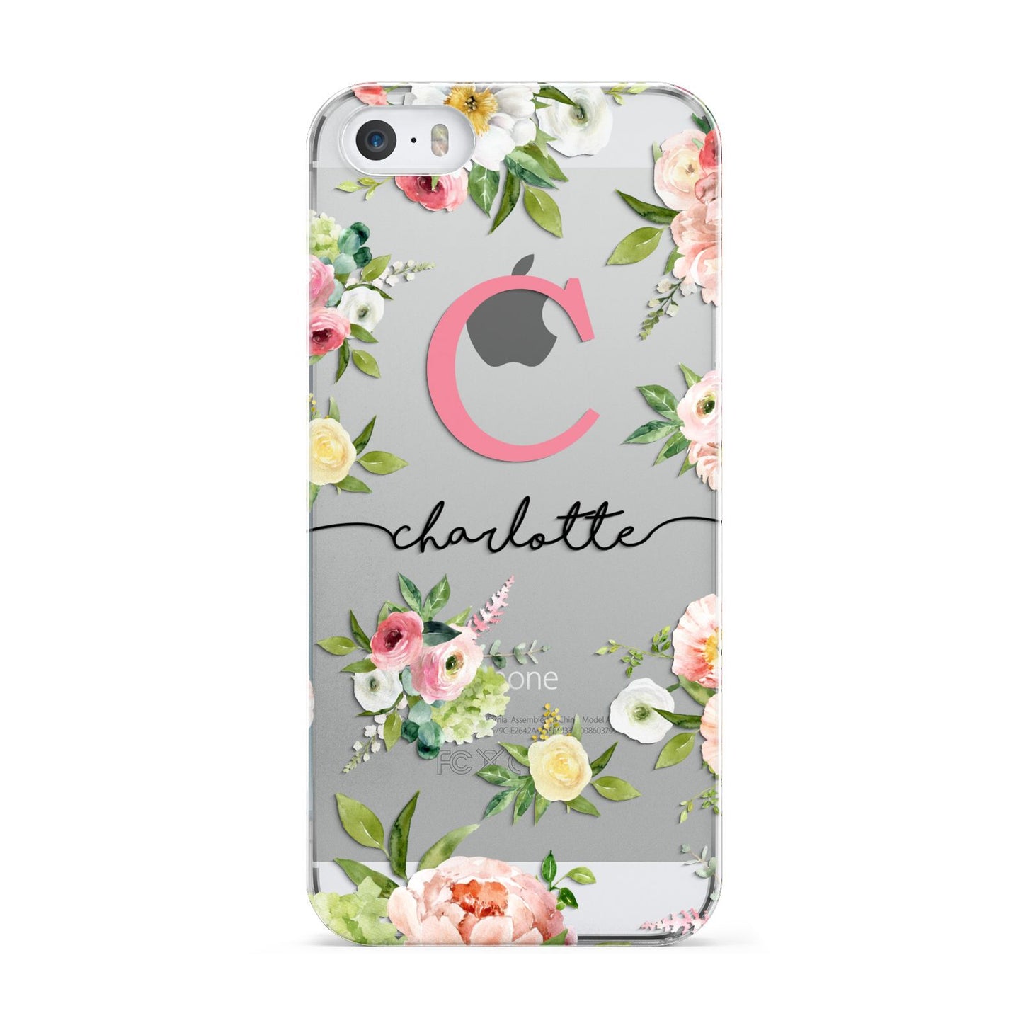 Personalised Floral Apple iPhone 5 Case