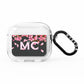 Personalised Floral Blossom Black Pink AirPods Clear Case 3rd Gen