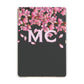 Personalised Floral Blossom Black Pink Apple iPad Gold Case
