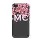Personalised Floral Blossom Black Pink Apple iPhone 4s Case