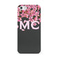 Personalised Floral Blossom Black Pink Apple iPhone 5 Case