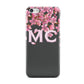 Personalised Floral Blossom Black Pink Apple iPhone 5c Case