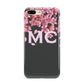 Personalised Floral Blossom Black Pink Apple iPhone 7 8 Plus 3D Tough Case