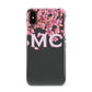 Personalised Floral Blossom Black Pink Apple iPhone XS 3D Snap Case