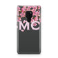 Personalised Floral Blossom Black Pink Huawei Mate 20 Phone Case