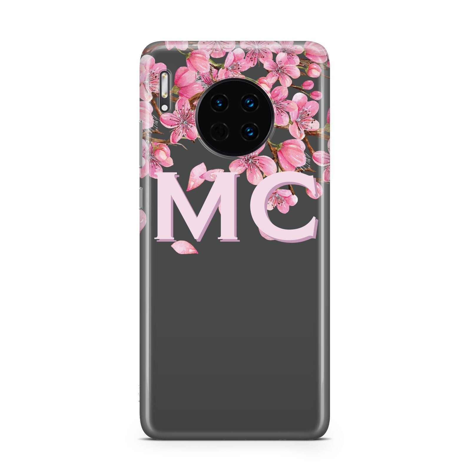Personalised Floral Blossom Black Pink Huawei Mate 30