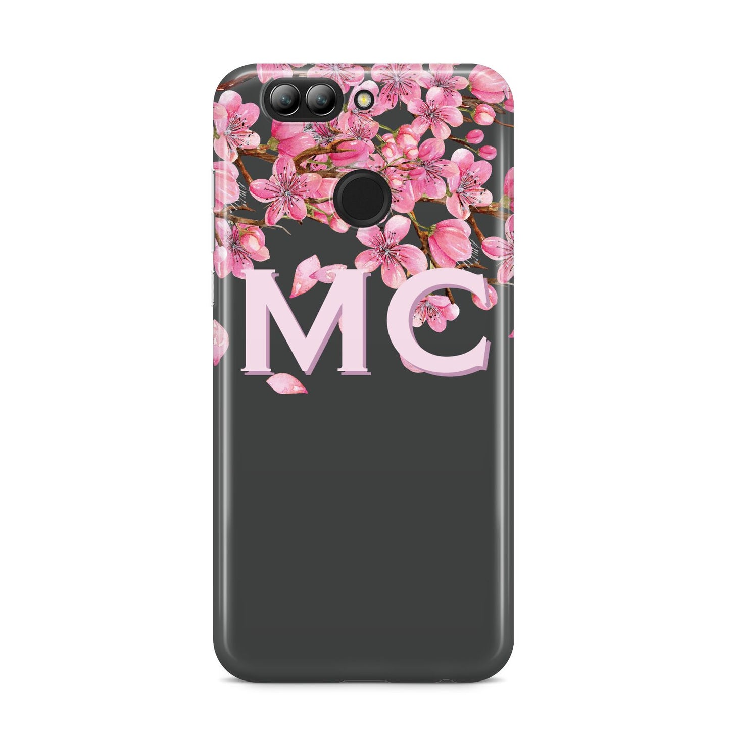 Personalised Floral Blossom Black Pink Huawei Nova 2s Phone Case