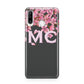 Personalised Floral Blossom Black Pink Huawei P30 Lite Phone Case