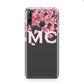 Personalised Floral Blossom Black Pink Huawei P40 Lite E Phone Case