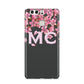 Personalised Floral Blossom Black Pink Huawei P9 Case