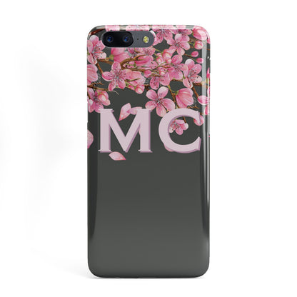 Personalised Floral Blossom Black Pink OnePlus Case