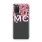 Personalised Floral Blossom Black Pink Samsung A02s Case