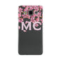 Personalised Floral Blossom Black Pink Samsung Galaxy A3 Case
