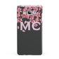 Personalised Floral Blossom Black Pink Samsung Galaxy A7 2015 Case