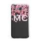 Personalised Floral Blossom Black Pink Samsung Galaxy J7 Case