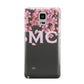Personalised Floral Blossom Black Pink Samsung Galaxy Note 4 Case