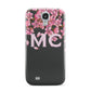 Personalised Floral Blossom Black Pink Samsung Galaxy S4 Case