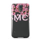 Personalised Floral Blossom Black Pink Samsung Galaxy S5 Case