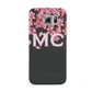 Personalised Floral Blossom Black Pink Samsung Galaxy S6 Case