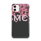 Personalised Floral Blossom Black Pink iPhone 11 3D Snap Case