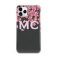 Personalised Floral Blossom Black Pink iPhone 11 Pro 3D Snap Case