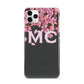 Personalised Floral Blossom Black Pink iPhone 11 Pro Max 3D Snap Case