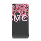 Personalised Floral Blossom Black Pink iPhone 6 Plus 3D Snap Case on Gold Phone