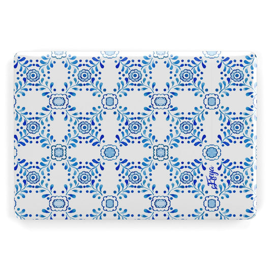 Personalised Floral Greek Tiles Apple MacBook Case