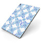 Personalised Floral Greek Tiles Apple iPad Case on Grey iPad Side View