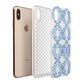 Personalised Floral Greek Tiles Apple iPhone Xs Max 3D Tough Case Expanded View