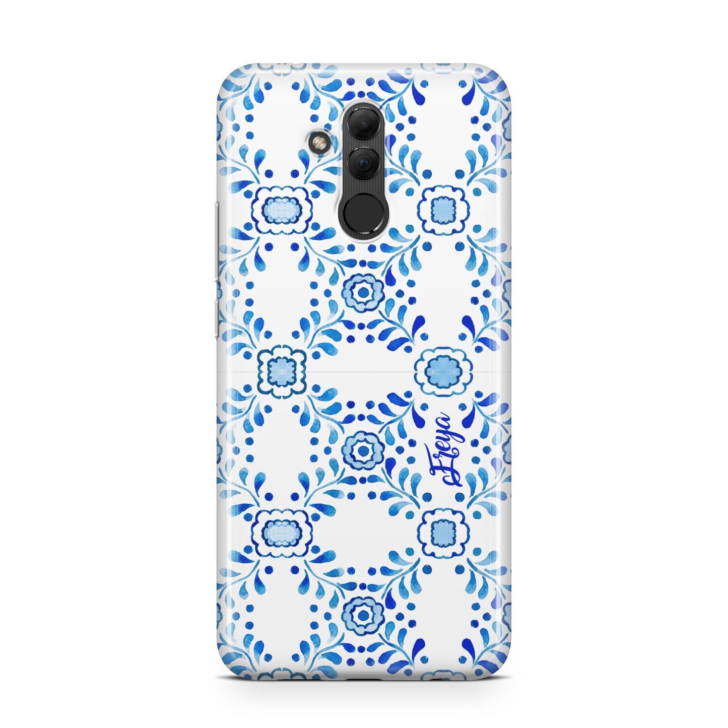 Personalised Floral Greek Tiles Huawei Mate 20 Lite