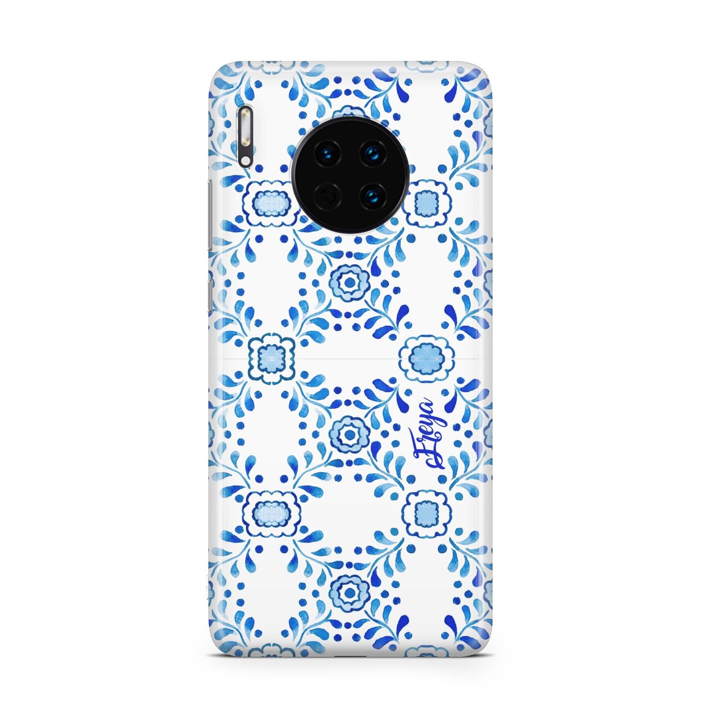 Personalised Floral Greek Tiles Huawei Mate 30