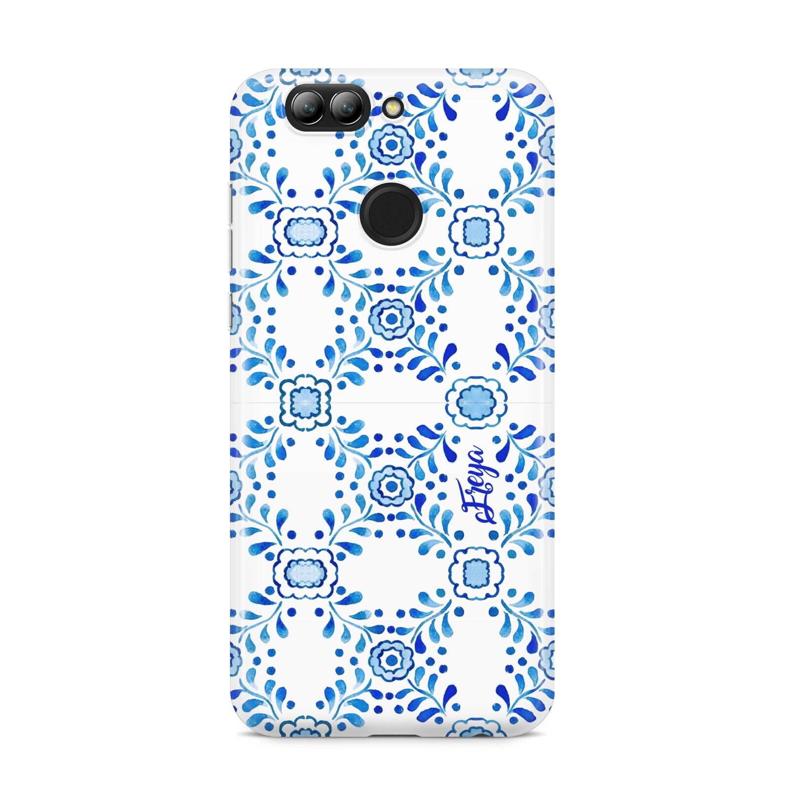 Personalised Floral Greek Tiles Huawei Nova 2s Phone Case