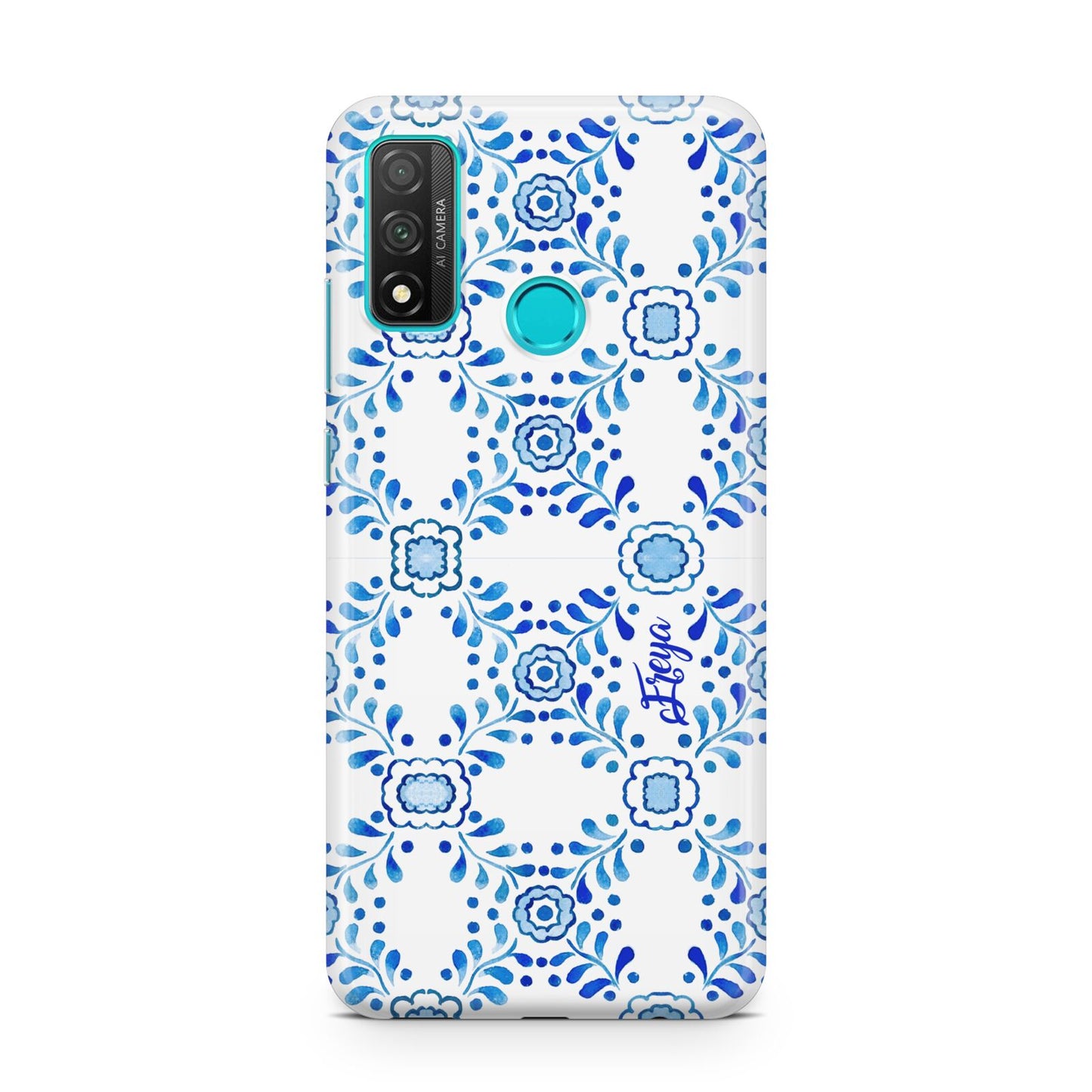 Personalised Floral Greek Tiles Huawei P Smart 2020