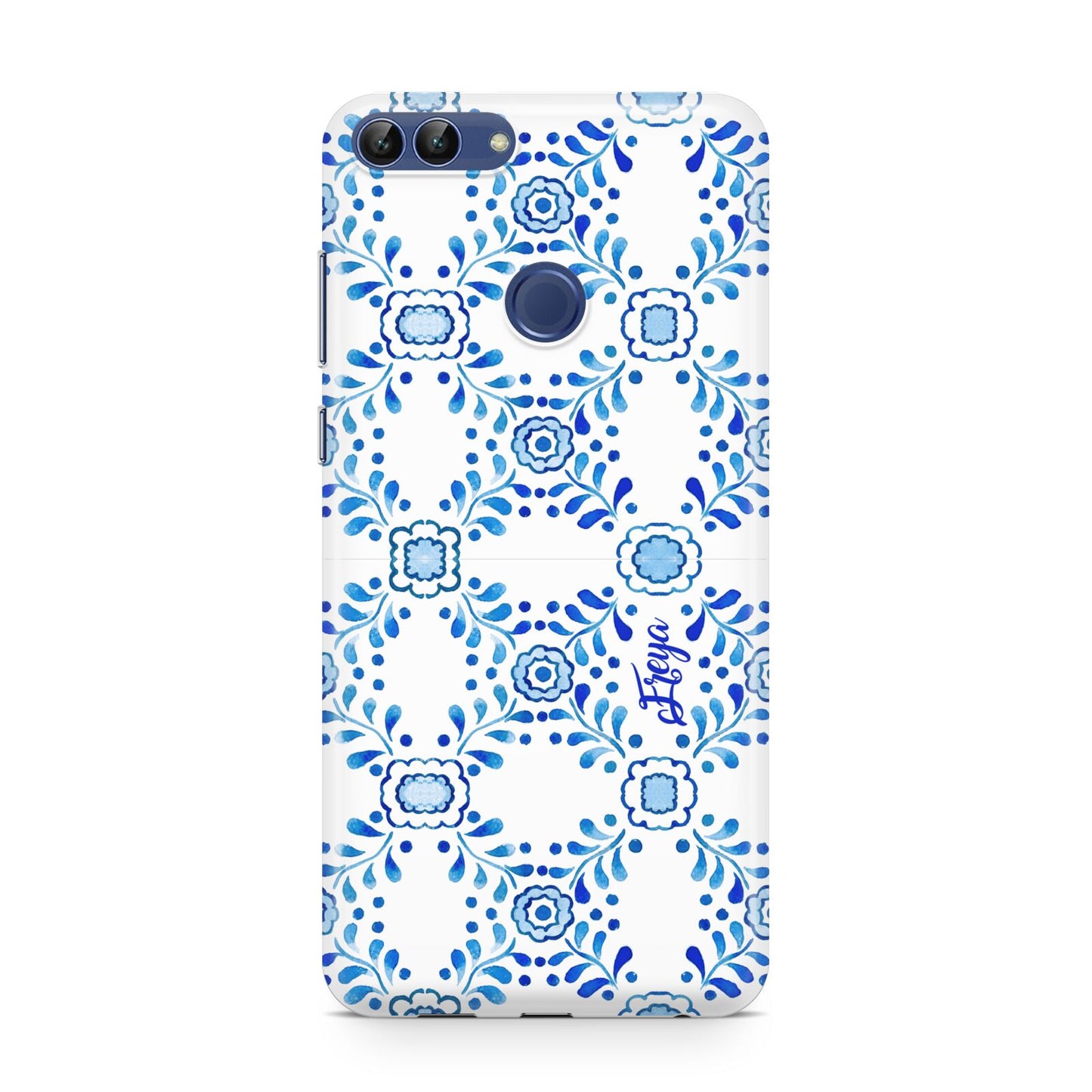 Personalised Floral Greek Tiles Huawei P Smart Case
