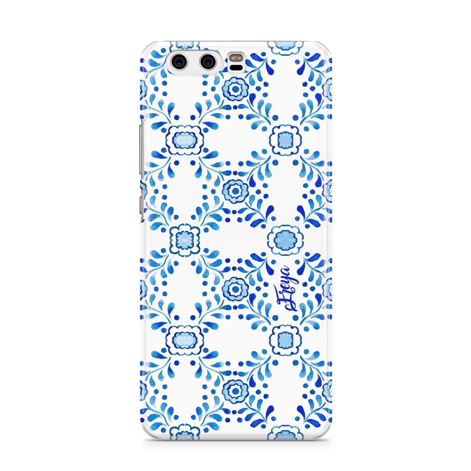 Personalised Floral Greek Tiles Huawei P10 Phone Case