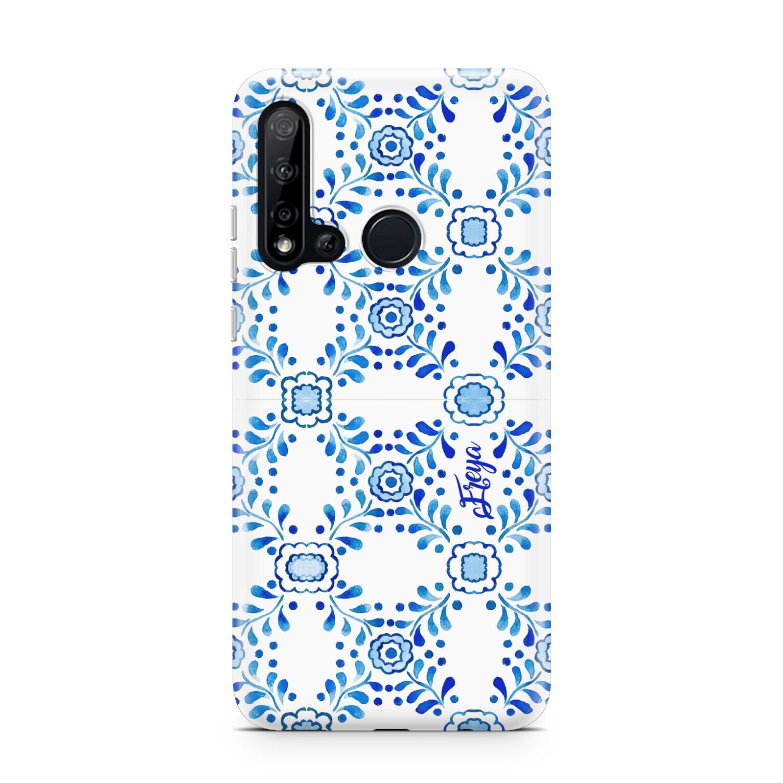 Personalised Floral Greek Tiles Huawei P20 Lite 5G Phone Case