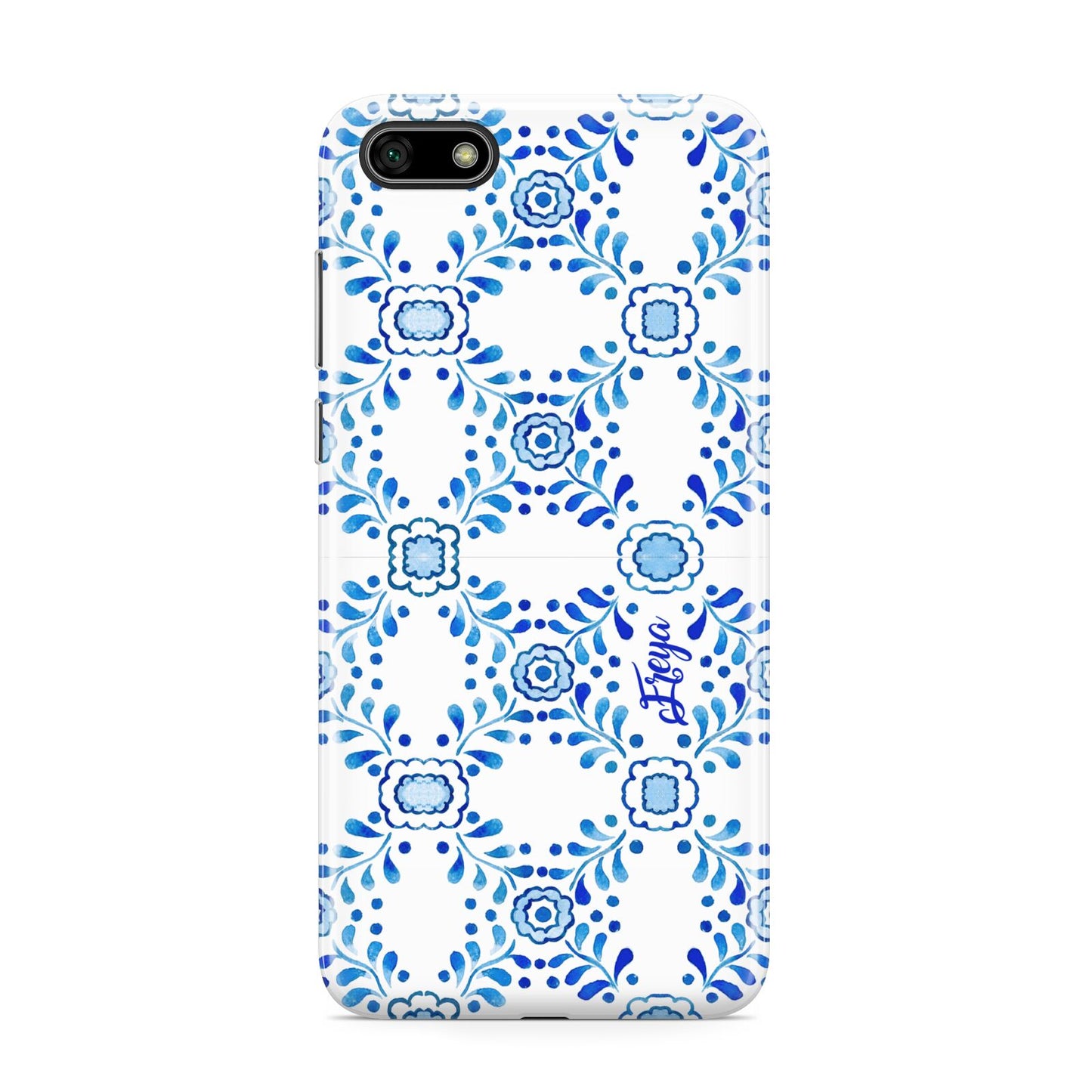 Personalised Floral Greek Tiles Huawei Y5 Prime 2018 Phone Case