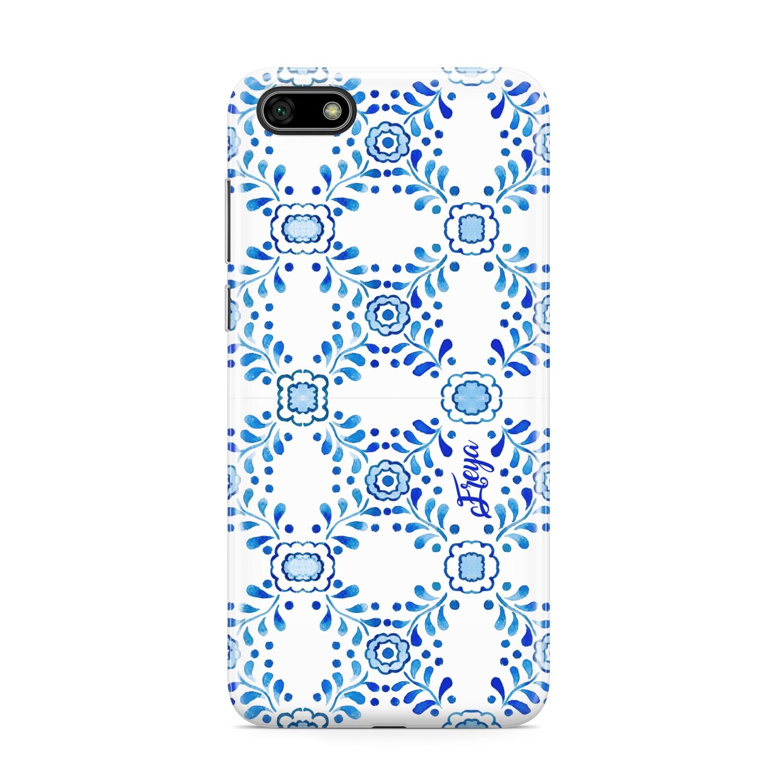 Personalised Floral Greek Tiles Huawei Y5 Prime 2018 Phone Case