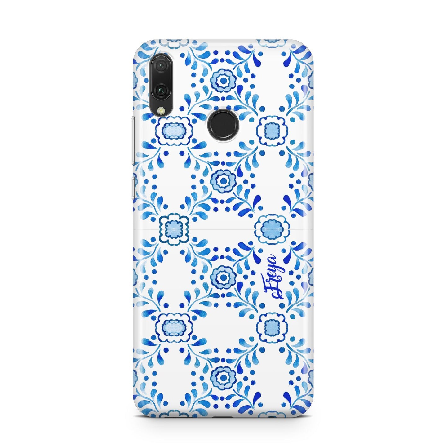 Personalised Floral Greek Tiles Huawei Y9 2019