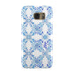 Personalised Floral Greek Tiles Samsung Galaxy Case