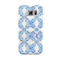 Personalised Floral Greek Tiles Samsung Galaxy S6 Case