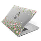 Personalised Floral Initial Apple MacBook Case Side View