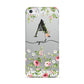 Personalised Floral Initial Apple iPhone 5 Case