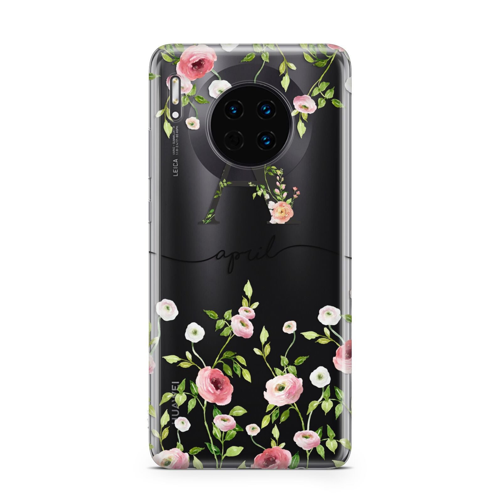 Personalised Floral Initial Huawei Mate 30